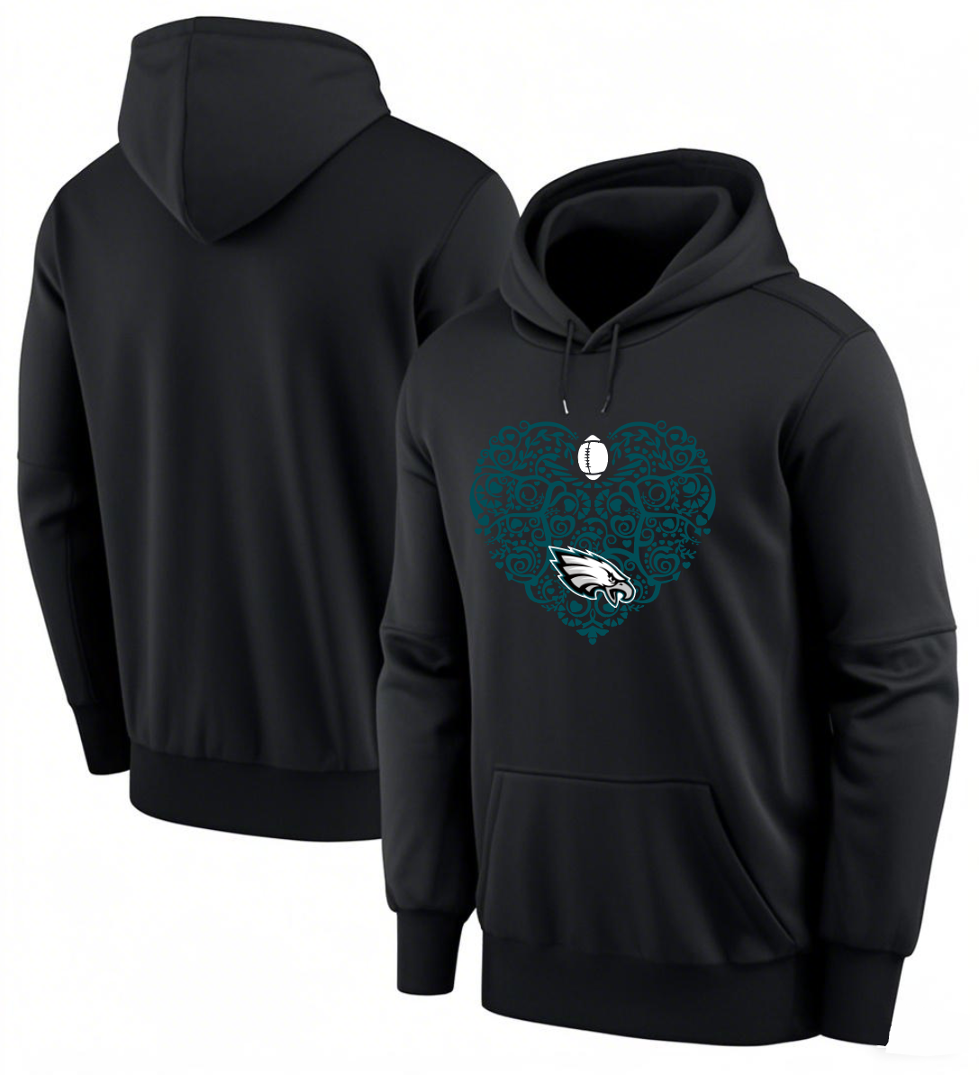 Men 2025 Philadelphia Eagles black hoodie style 7->philadelphia eagles->NFL Jersey